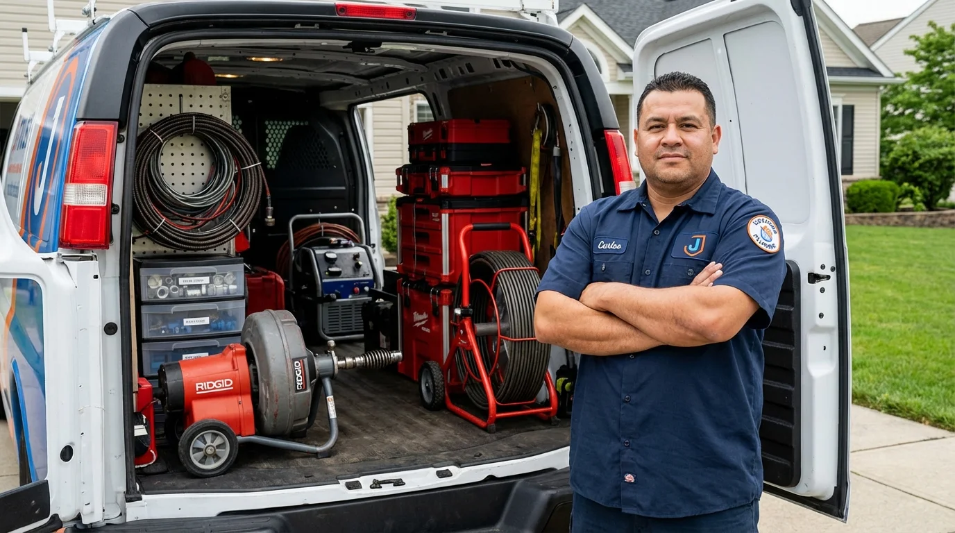 Professional drain cleaning equipment and Johns Plumbing LLC plumber in Mountainhome