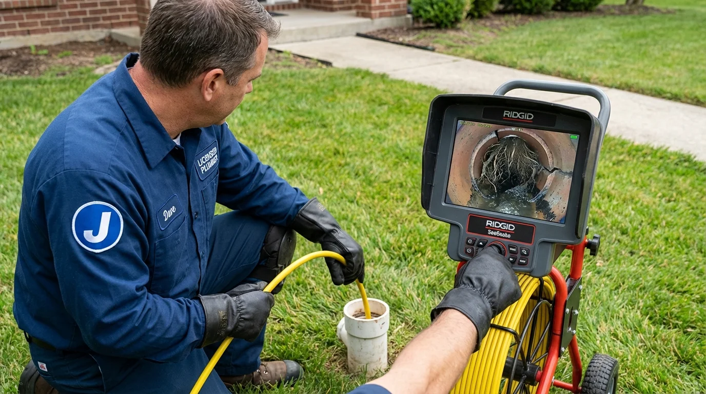 Sewer camera inspection being performed by Johns Plumbing LLC in Mountainhome
