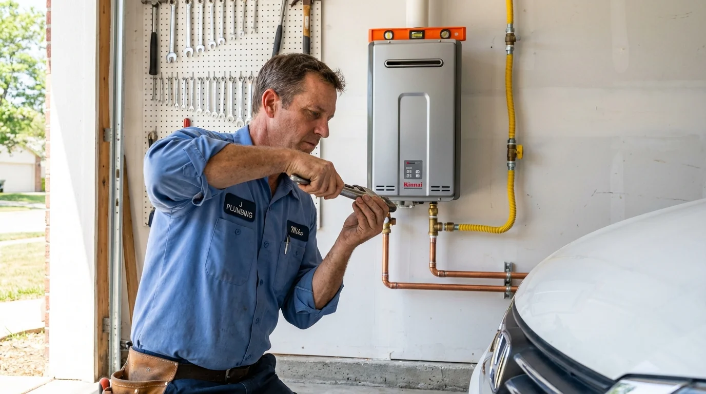 Tankless water heater installation by a Johns Plumbing LLC plumber in Mountainhome